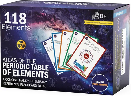 Vista 8 de Tabla periódica de elementos laminada Kit de ciencia de tarjetas Ayuda de estudio de elementos rápidos Juego de tarjetas flash de química