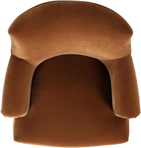 Vista 5 de Jennifer Taylor Home Eloise - Sillón plisado de 30 pulgadas, terciopelo de rendimiento naranja quemado