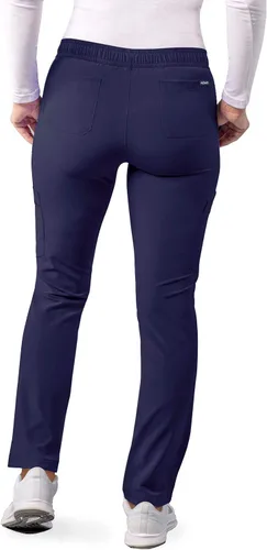 Vista 2 de Pantalones Adar Addition Scrubs, ropa quirúrgica, ajustados, con cordón, estilo cargo, para mujer