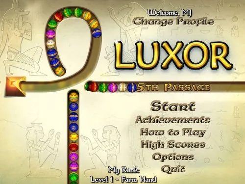 Vista 11 de Luxor 5th Passage Online Game Code