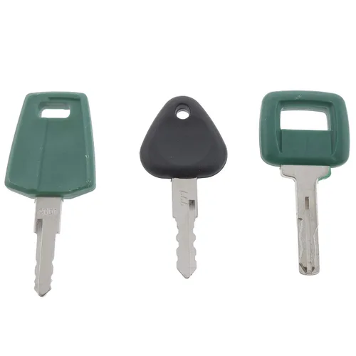 Vista 4 de Solarhome Juego de 3 llaves de encendido Juego maestro de llave de excavadora Equipo pesado Juego de llaves/construcción Comparar con llave