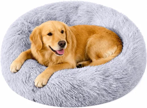 Vista 16 de Camas de gato para gatos de interior, cama lavable de 20 pulgadas en forma Azul marino