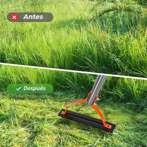 Vista 7 de Walensee Cortador de malezas y hierba con cuchilla dentada de doble filo, desmalezadora manual con mango de acero de 30 pulgadas, herramienta
