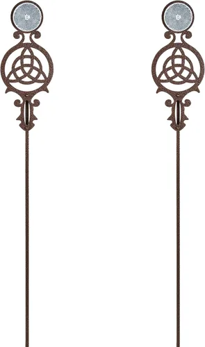 Vista 9 de Touch of Class Pathways Marcapasos Reflectantes para Entrada de Dos Unidades para Uso en Exterior Diseño de Emblema de Flor de Lis Juego