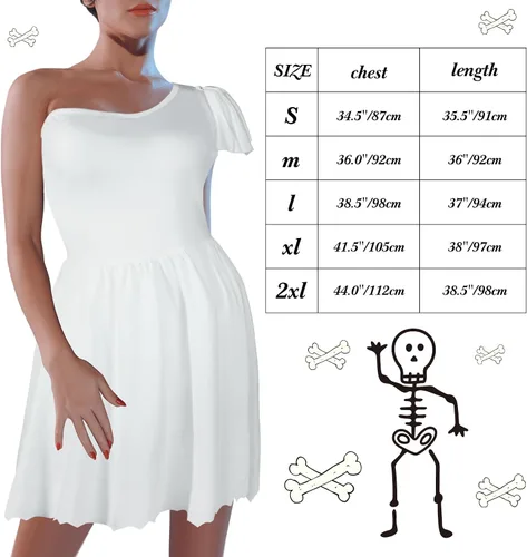 Vista 5 de Disfraz de hombre de las cavernas de Halloween para mujer, vestido blanco, peluca naranja para pareja, familia, período de piedra, fiesta temática