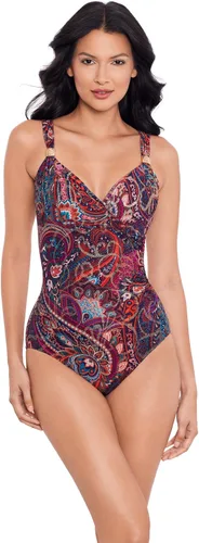 Vista 15 de Miraclesuit Traje de baño de una pieza con brasier con aros y control de abdomen para mujer