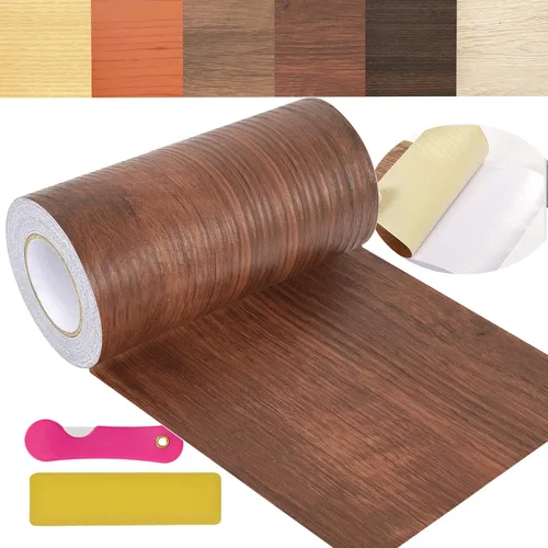 Vista 24 de Cinta de Reparación de Veta de Madera, 2.4 pulgadas X 32 pies Cinta Autoadhesiva de Color Madera para Mesas, Sillas, Zócalos, Puertas, Ventanas