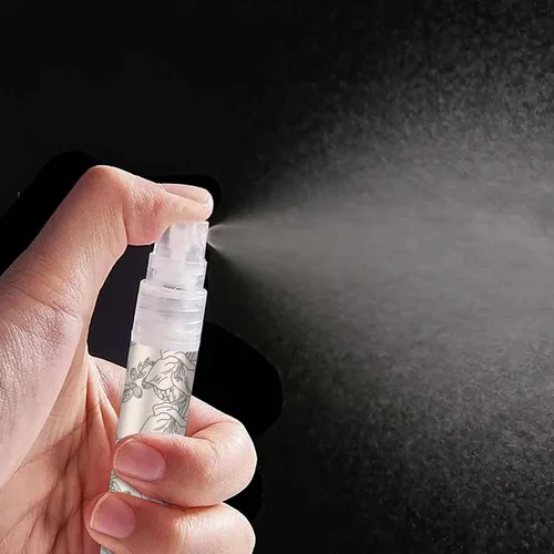 Vista 4 de 6 botellas de atomizador de perfume recargables de viaje, botellas de atomizador de perfume de 0.3 fl oz, botella de spray de fragancia, estuche