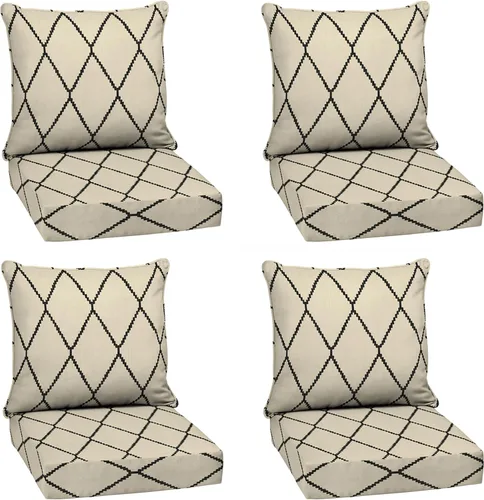 Vista 50 de Arden Selections Juego de asiento profundo para exteriores, 24 x 24, a prueba de lluvia, resistente a la decoloración, asiento profundo y cojín