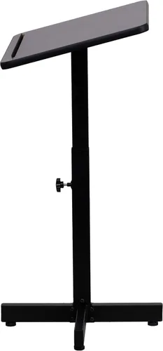 Vista 6 de Flash Furniture Mysta - Atril de metal de altura ajustable con superficie laminada fundida térmica