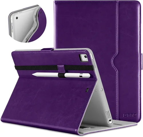 Vista 14 de DTTO para iPad de 9.7 pulgadas 5ª/6ª generación 2018/2017, funda con soporte para Apple Pencil, funda de cuero premium tipo folio con soporte