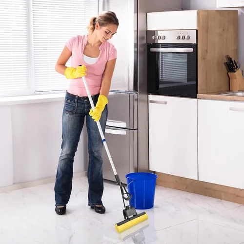 Vista 9 de LIFKOME Mops Kitchen Home - Recambio de cabezal de esponja súper absorbente y de goma de espuma PVA, repuesto de espuma de esponja plegable, 2