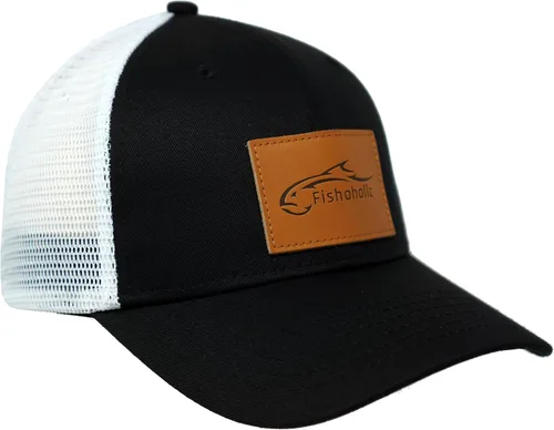 Vista 4 de Fishoholic Gorra de pesca de béisbol Snapback - Malla de camionero de pesca regalo para papá padre