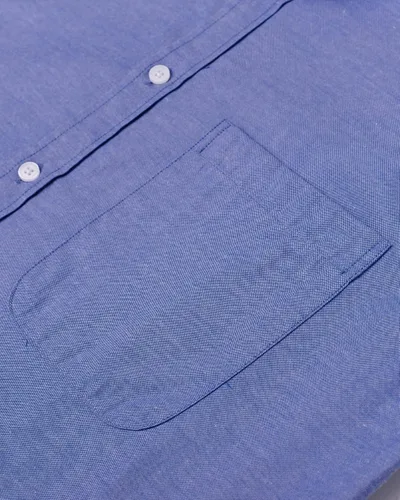 Vista 4 de Alimens Gentle Camisa Oxford de manga larga con botones y bolsillo para hombre