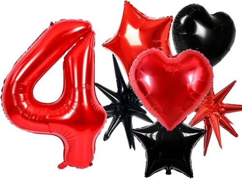 Vista 209 de Toniful - Globos de helio grandes de números del 0 al 9 de 40 pulgadas, color negro, globos digitales de número 0, globos de papel de aluminio