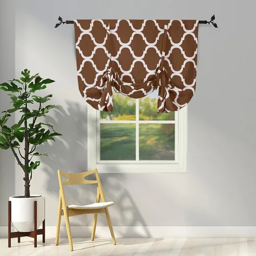 Vista 20 de Melodieux - Cortinas de bolsillo de moda marroquí para cocina, cafetería o baño, pequeñas ventanas