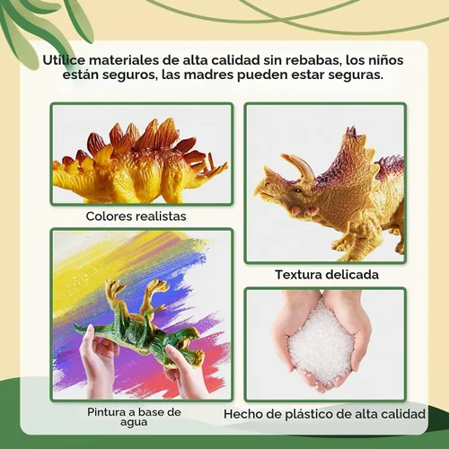 Vista 7 de 46 juguetes de dinosaurio, figuras realistas de dinosaurios