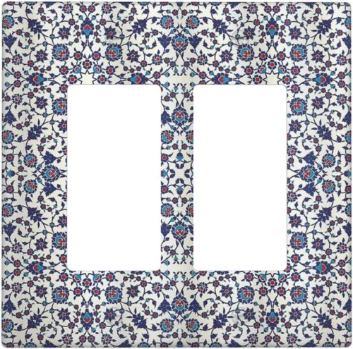Vista 97 de Azulejos Negros Texturas Modernas Retro Marruecos 1 Gang Cubierta de Interruptor de Luz Sin Dispositivo Placa de Pared en Blanco Decorativa Placa