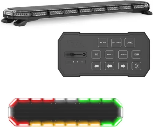 Vista 14 de SpeedTech Lights K-Force Elite 47 Barra de luz LED de tamaño completo – 132 LEDs, 396W Luz de advertencia de emergencia de montaje en techo