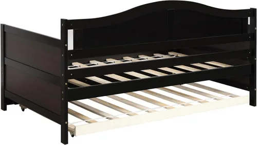Vista 5 de SOFTSEA Sofá cama doble con cama nido Espresso