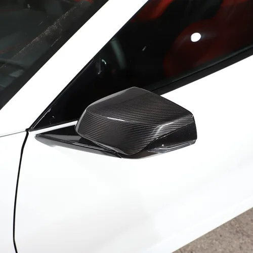 Vista 3 de Sideview - Tapas de espejo compatibles con Corvette C8 Stingray Z06 2020-2025 Accesorios de decoración exterior de automóvil de fibra de carbono