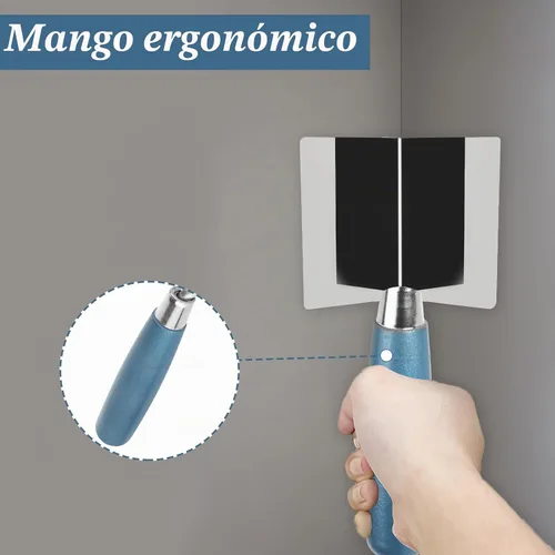 Vista 5 de DAJAVE Juego de 2 herramientas de esquina para paneles de yeso, cuchillo de esquinas exteriores de 3 pulgadas y cuchillo interior, con mango