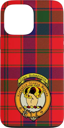 Vista 24 de Robertson Clan Scottish Crest and Tartan Case for iPhone 16