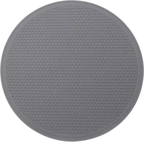 Vista 7 de Alfombrilla de silicona para microondas resistente al calor, multifuncional, protector de salpicaduras, salvamanteles, almohadilla caliente, soporte