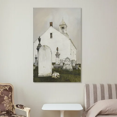 Vista 7 de JIANPIN Andrew Wyeth Perpetual Care - Lienzo impreso con pinturas famosas, pósteres artísticos de pared, lienzo decorativo en H para pared, póster