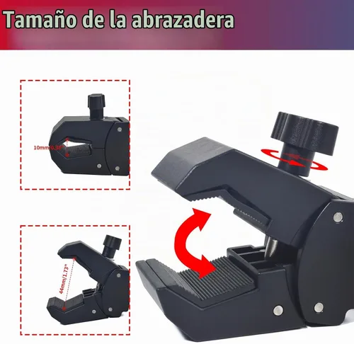 Vista 3 de Base de montaje de abrazadera de bola de 1 pulgada, bola de aleación de aluminio, ajuste para riel de manillar de 0.39 a 1.73 pulgadas de diámetro