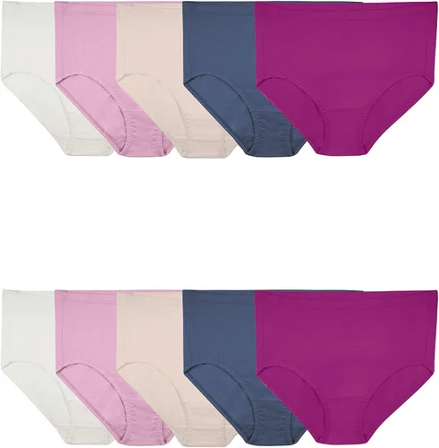 Vista 8 de Fruit of the Loom - Ropa interior transpirable de mujer, absorbe la humedad para mantenerte fresca y cómoda, disponible en talla extra grande