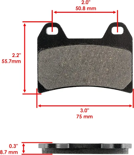 Vista 2 de Caltric Pastillas De Freno Delanteras Compatibles Con Yamaha Xt660X Xt660X 2004-2012