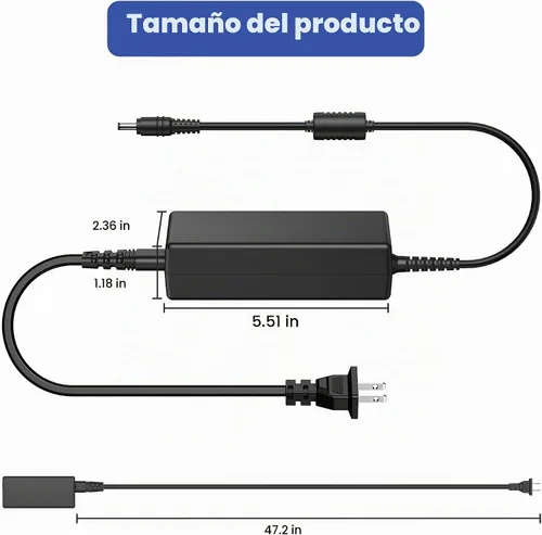 Vista 3 de Adaptador de 12V AC/DC para fuente de alimentación del cargador de luz de la lámpara LED 18G