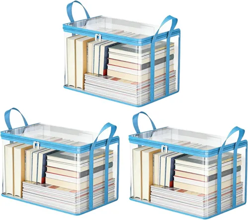 Vista 9 de Contenedores de almacenamiento transparentes para cómics (blanco, paquete de 6)