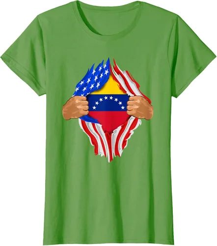 Vista 3 de Camiseta Venezuelan Blood Inside Me Regalo de la bandera de Venezuela, Blanco