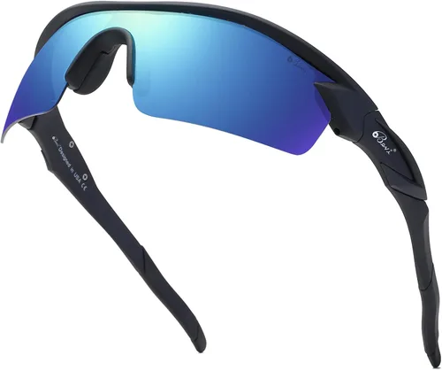 Vista 11 de Bevi Polarized Sports Sunglasses TR90 Unbreakable Frame for Men Women Running Cycling Golf Baseball
