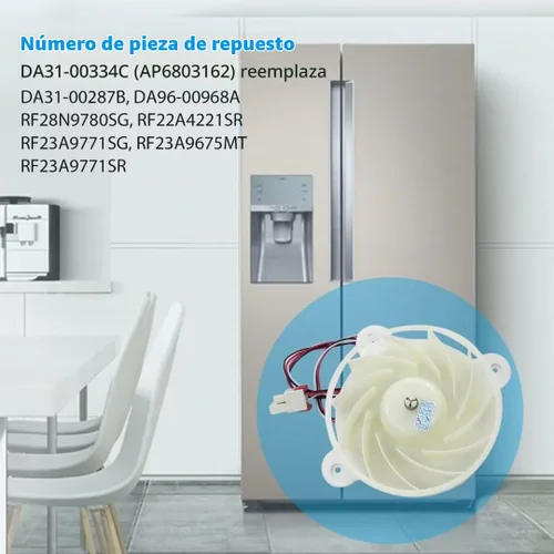Vista 7 de DA31-00287B / ARES2120RA - Motor de ventilador evaporador blanco para refrigerador Samsung