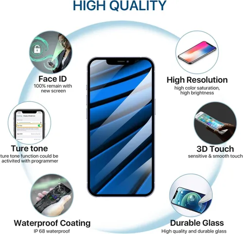 Vista 3 de EXW Reemplazo de pantalla LCD Full HD de 6.5 pulgadas para iPhone 11 PRO MAX digitalizador, pantalla táctil de calidad con herramientas