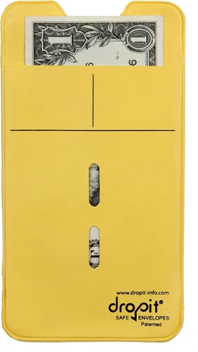 Vista 17 de UBICON 10 sobres azules reutilizables Dropit Safe para depositar monedas y dinero, tamaño 10, azul Secure Cash Handling Heavy-Duty Vinyl
