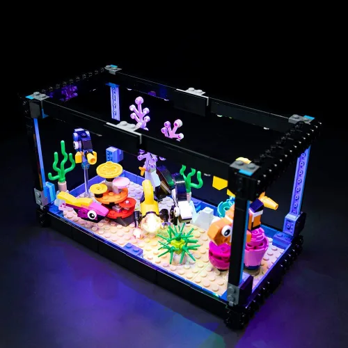 Vista 8 de Kyglaring Kit de luces LED compatible con Lego Set 31122, accesorios de iluminación compatibles con Creator Fish Tank, solo luces