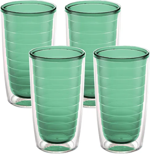 Vista 16 de Tervis Vaso aislado de mesa transparente y colorido fabricado en Estados Unidos con doble pared, taza de viaje que mantiene las bebidas frías
