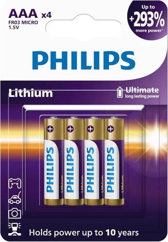 Vista 12 de PHILIPS Paquete de 8 baterías AA de litio, batería doble AA de litio de larga duración, pilas AA de alta capacidad de 1.5 V para dispositivos