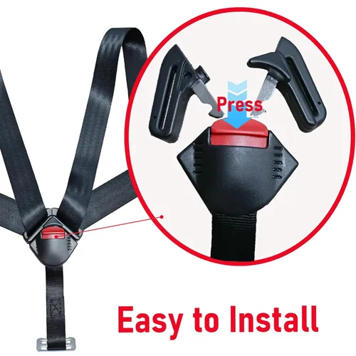 Vista 4 de Universal 5 Point Seat Pecho Arnés Clip y Asiento Pecho Arnés Clip Clip Hebilla Reemplazo Tendencia Guardia Ajustable