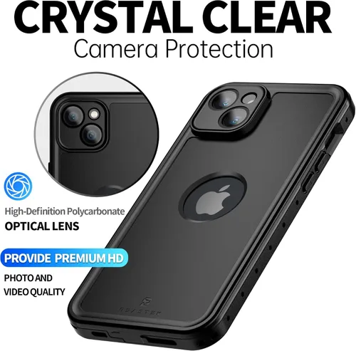 Vista 7 de BEASTEK Funda impermeable para iPhone 14, a prueba de golpes, a prueba de polvo IP68 bajo el agua, serie NRE con protector de pantalla integrado