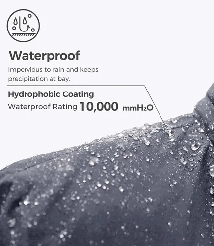 Vista 5 de wantdo Chaqueta de esquí impermeable de montaña para hombre, chaqueta de lluvia resistente al viento, abrigo cálido con capucha para invierno