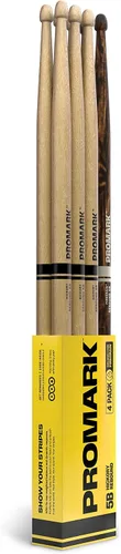 Vista 18 de ProMark Rebound 2B Baquetas de Hickory, Punta Ovalada de Nylon, 1 Par