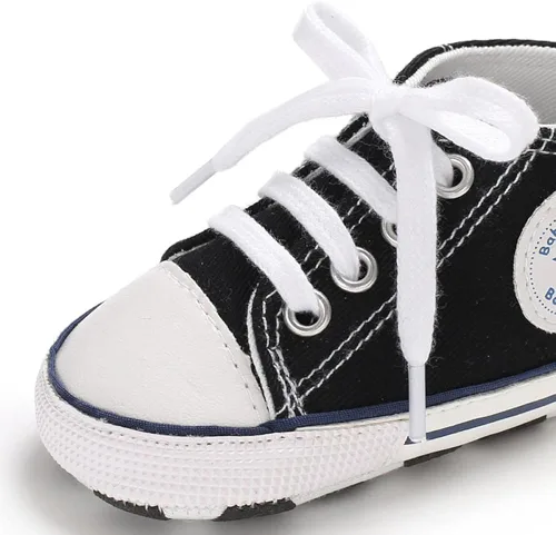 Vista 6 de Zapatos unisex para bebés y niñas con suela suave para recién nacidos y recién nacidos con parte superior alta antideslizante