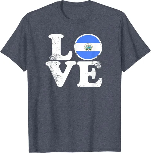 Vista 85 de Love El Salvador Flag tShirt Home Pride Distressed Tee T-Shirt