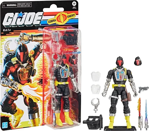 Vista 9 de G.I. Joe Classified Series Retro Cardback B.A.T. (Battle Android Trooper), figura de acción coleccionable de 6 pulgadas con 11 accesorios