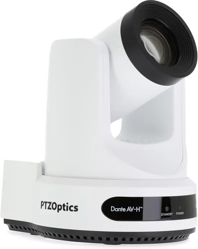 Vista 2 de PTZOptics Link 4K 20X Cámara de seguimiento habilitada para interiores con Dante (gris)